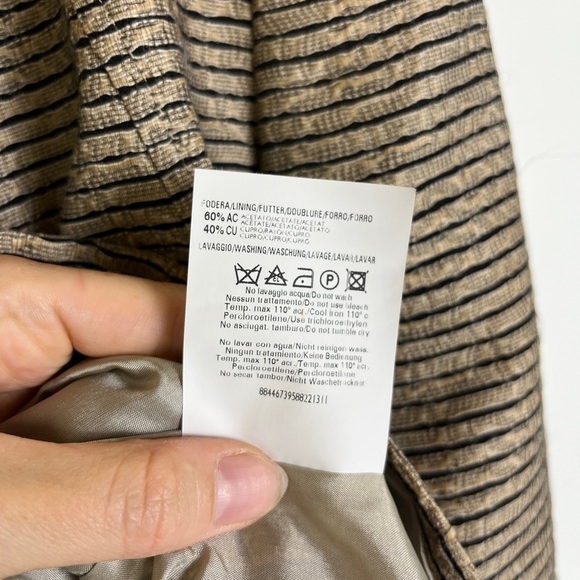 Zanella Italy Metallic Stripe Blazer 8 Dark Academia Heritage Luxe Jacket Office - Picture 4 of 10